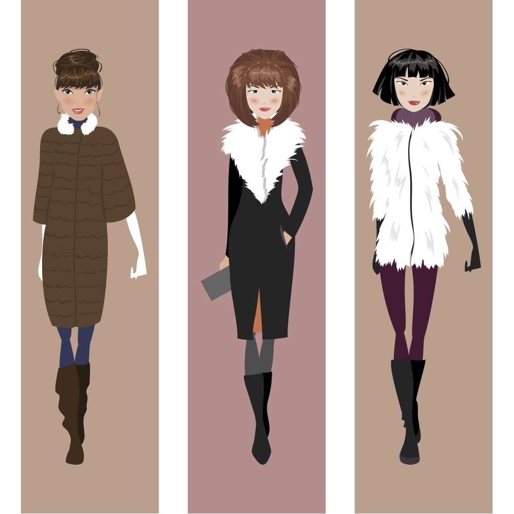 style springs eternal: three girls in fur 